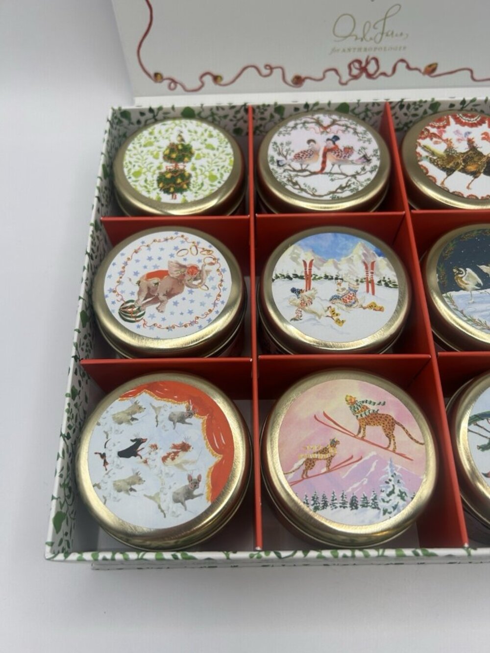 Anthropologie Advent Calendar 12 Days Of Christmas Candles 2020 Gift Set Open - Picture 4 of 16